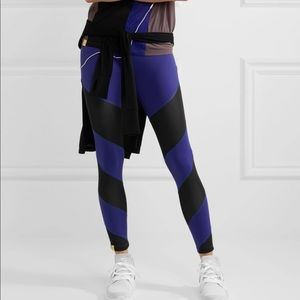 Monreal London blue and black mesh panel legging